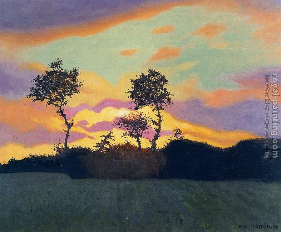 Felix Vallotton : Landscape at Sunset